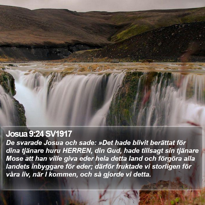 Josua 9:24 SV1917 Bible Study