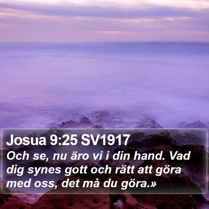 Josua 9:25 SV1917 Bible Study