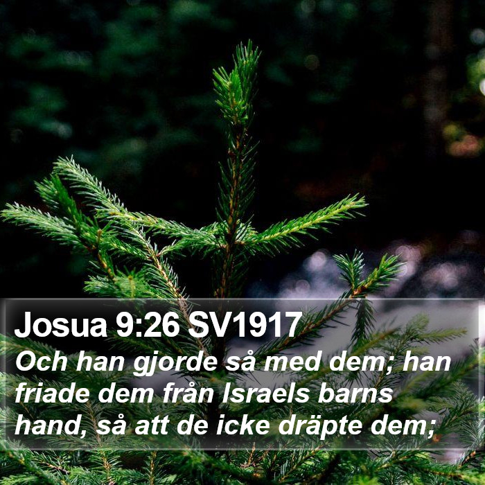 Josua 9:26 SV1917 Bible Study