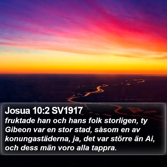 Josua 10:2 SV1917 Bible Study