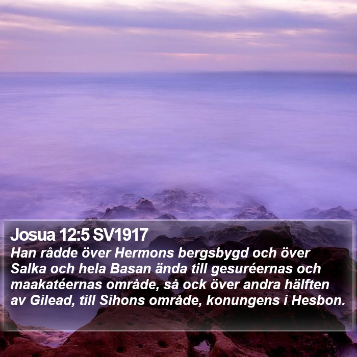 Josua 12:5 SV1917 Bible Study