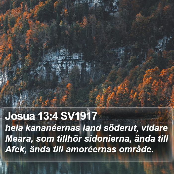 Josua 13:4 SV1917 Bible Study