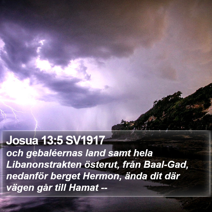 Josua 13:5 SV1917 Bible Study