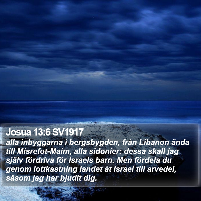 Josua 13:6 SV1917 Bible Study