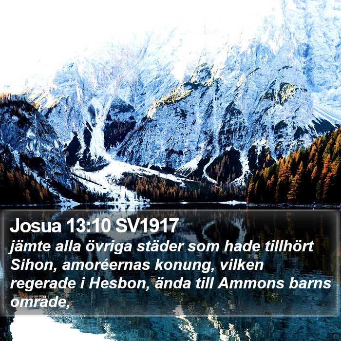 Josua 13:10 SV1917 Bible Study