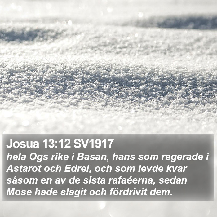 Josua 13:12 SV1917 Bible Study