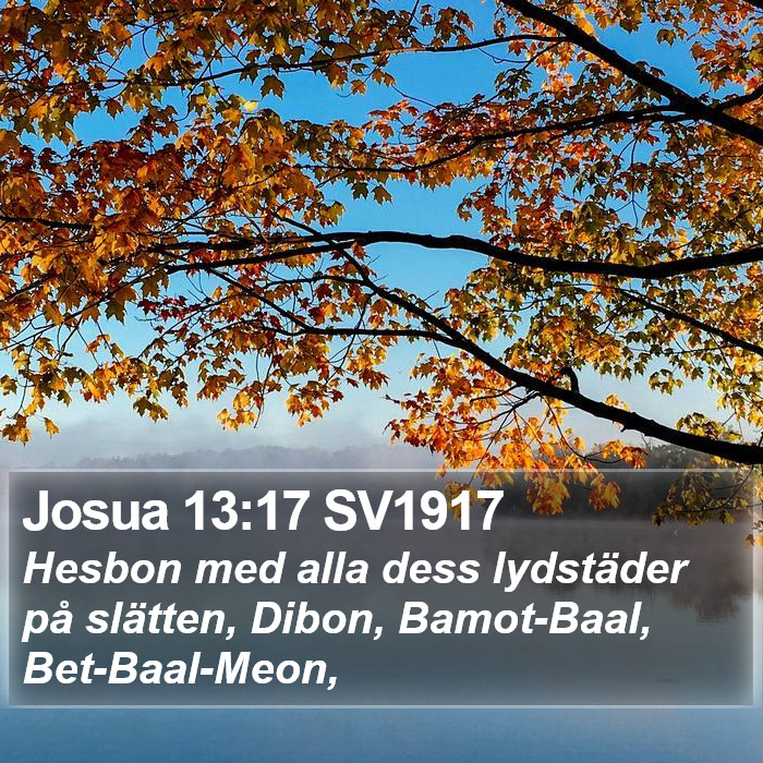 Josua 13:17 SV1917 Bible Study