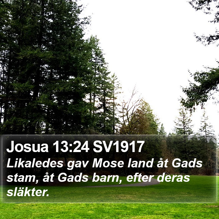 Josua 13:24 SV1917 Bible Study