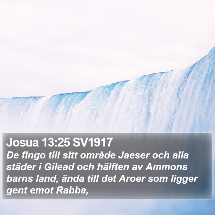 Josua 13:25 SV1917 Bible Study