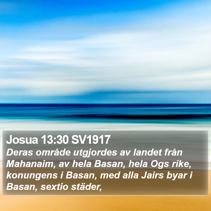 Josua 13:30 SV1917 Bible Study