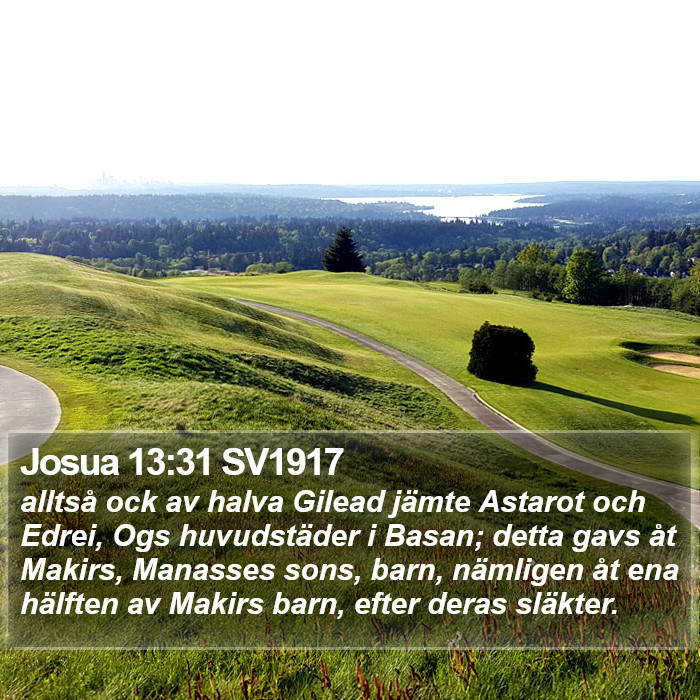 Josua 13:31 SV1917 Bible Study