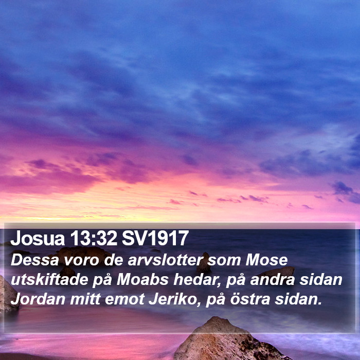 Josua 13:32 SV1917 Bible Study