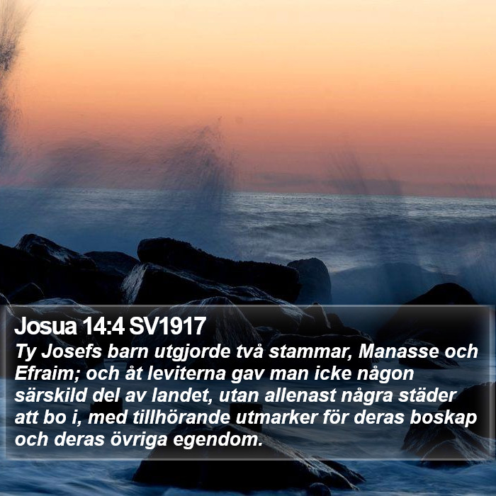 Josua 14:4 SV1917 Bible Study