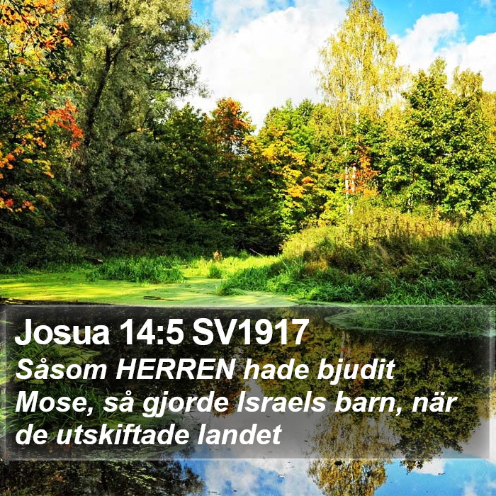 Josua 14:5 SV1917 Bible Study