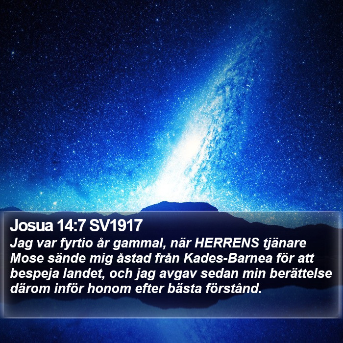 Josua 14:7 SV1917 Bible Study