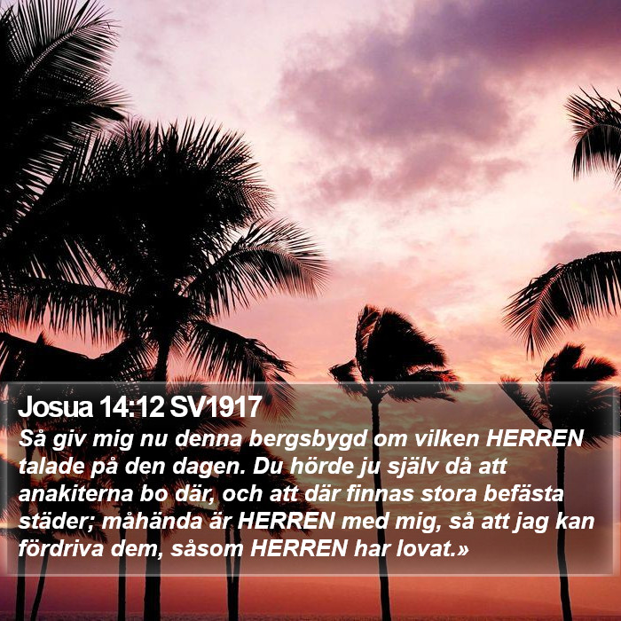 Josua 14:12 SV1917 Bible Study