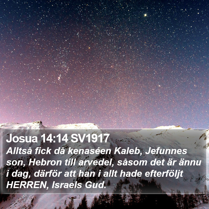 Josua 14:14 SV1917 Bible Study