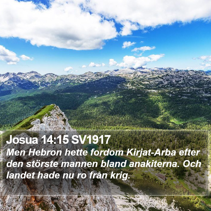 Josua 14:15 SV1917 Bible Study