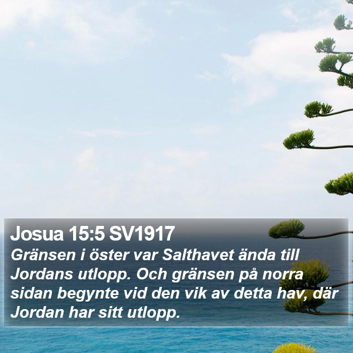 Josua 15:5 SV1917 Bible Study