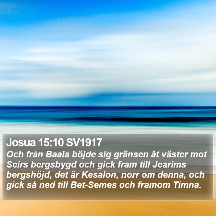 Josua 15:10 SV1917 Bible Study