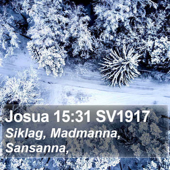 Josua 15:31 SV1917 Bible Study