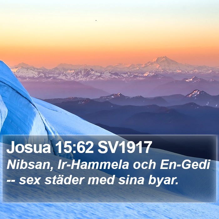 Josua 15:62 SV1917 Bible Study