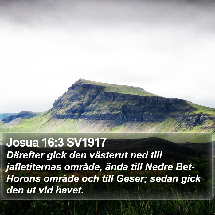 Josua 16:3 SV1917 Bible Study