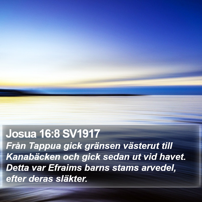 Josua 16:8 SV1917 Bible Study