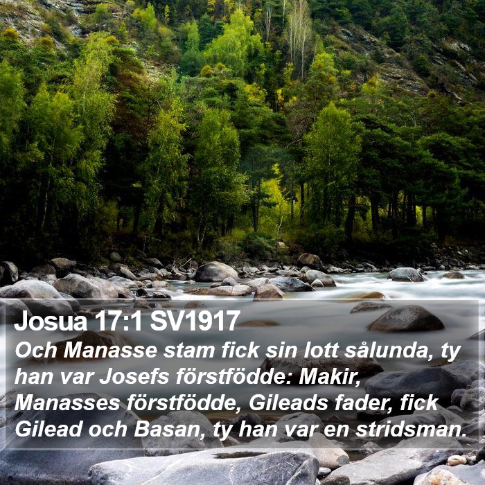 Josua 17:1 SV1917 Bible Study