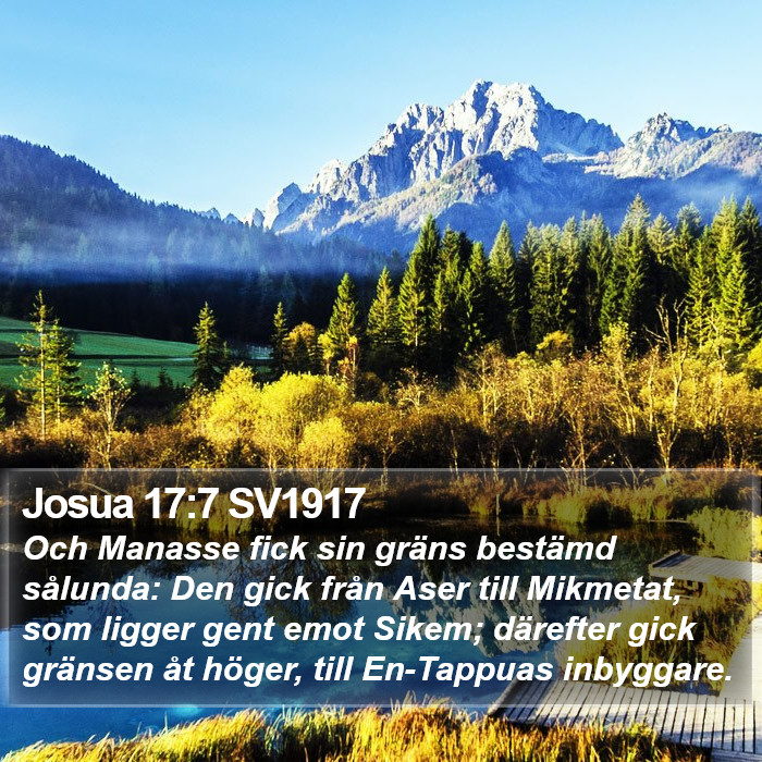 Josua 17:7 SV1917 Bible Study