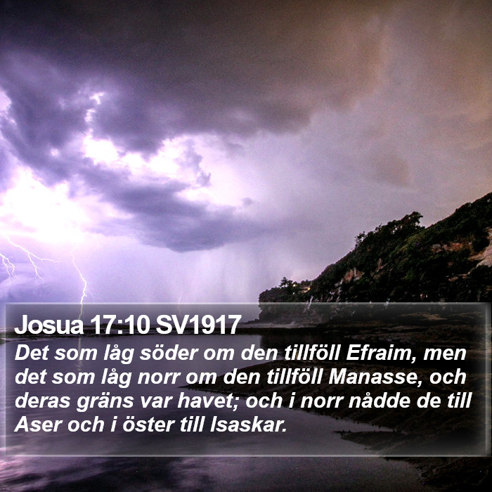 Josua 17:10 SV1917 Bible Study