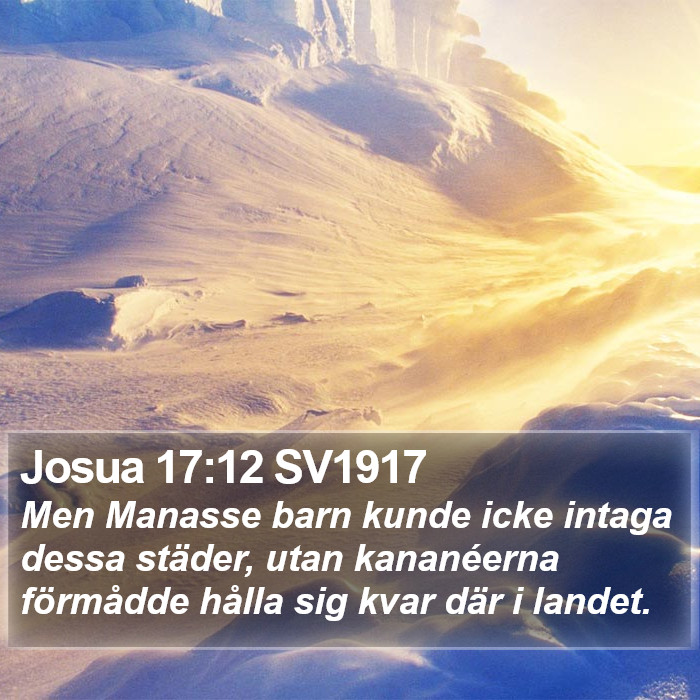 Josua 17:12 SV1917 Bible Study