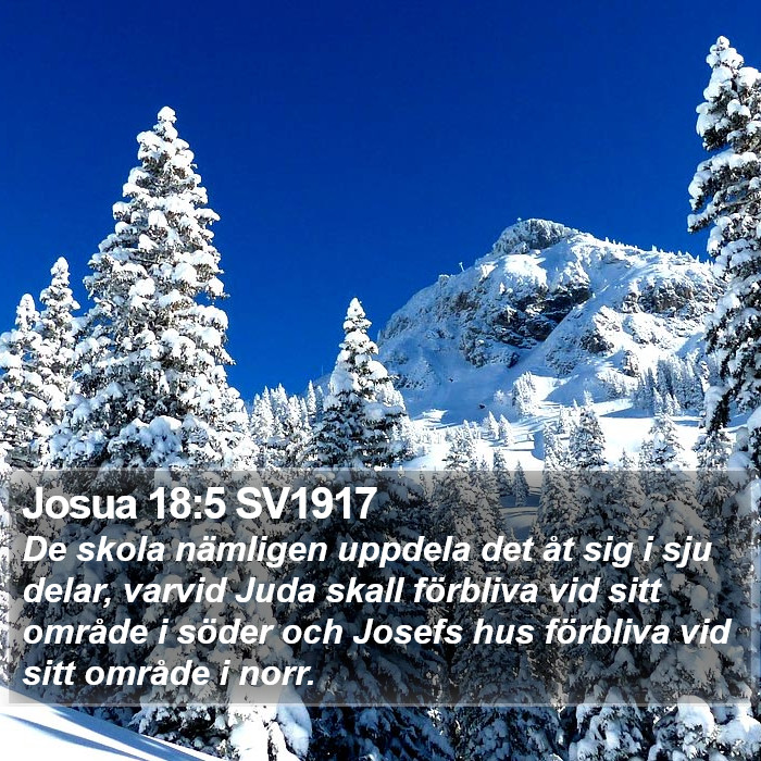 Josua 18:5 SV1917 Bible Study