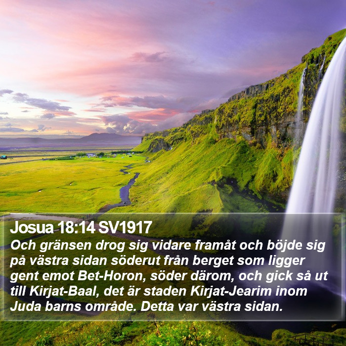 Josua 18:14 SV1917 Bible Study