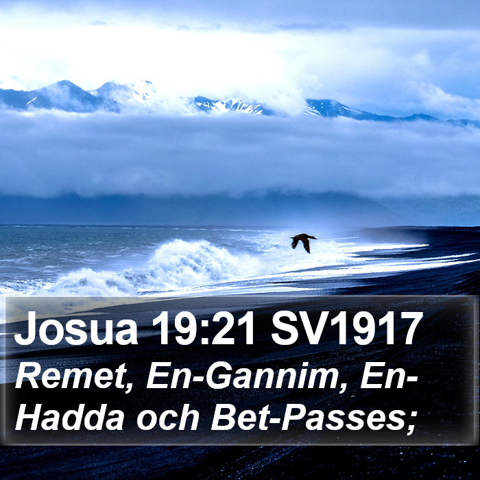 Josua 19:21 SV1917 Bible Study