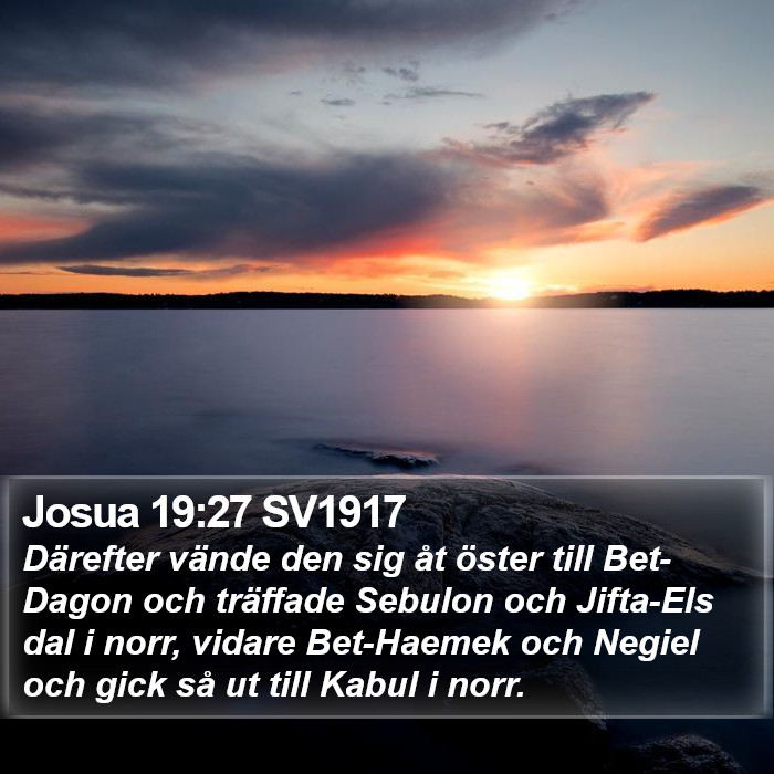 Josua 19:27 SV1917 Bible Study