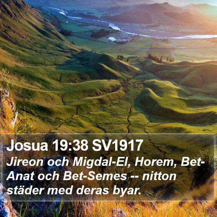 Josua 19:38 SV1917 Bible Study