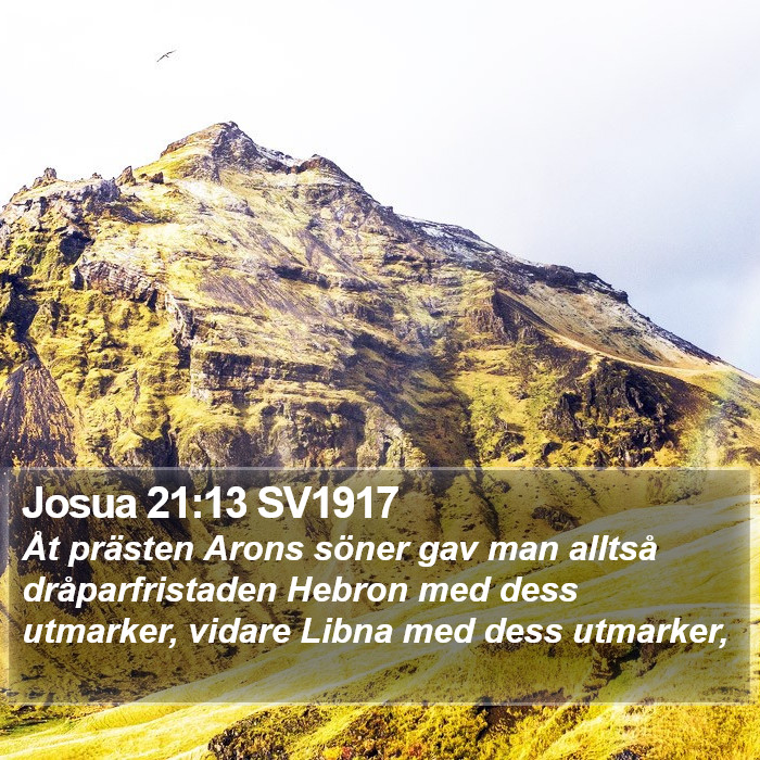 Josua 21:13 SV1917 Bible Study