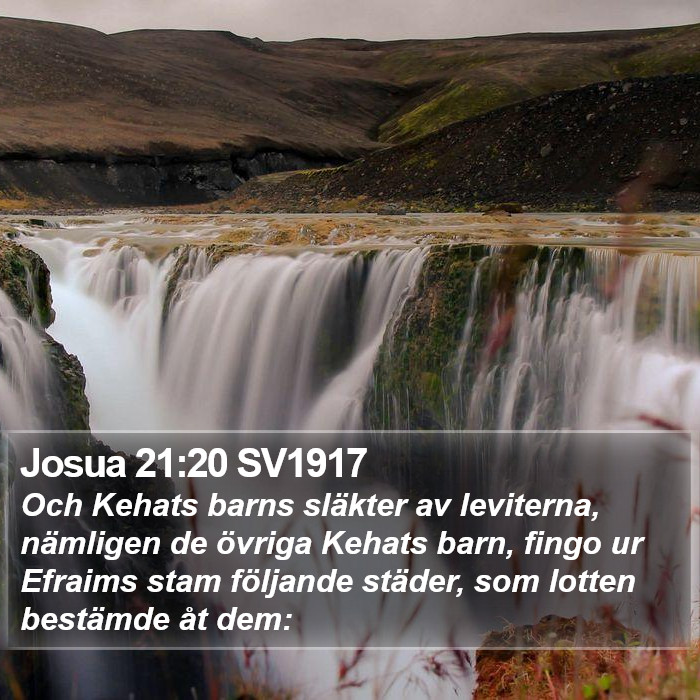 Josua 21:20 SV1917 Bible Study