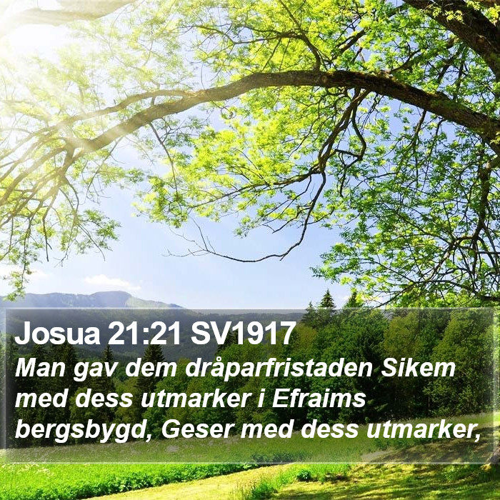 Josua 21:21 SV1917 Bible Study