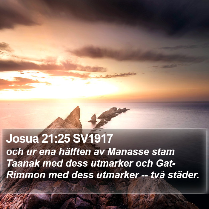 Josua 21:25 SV1917 Bible Study