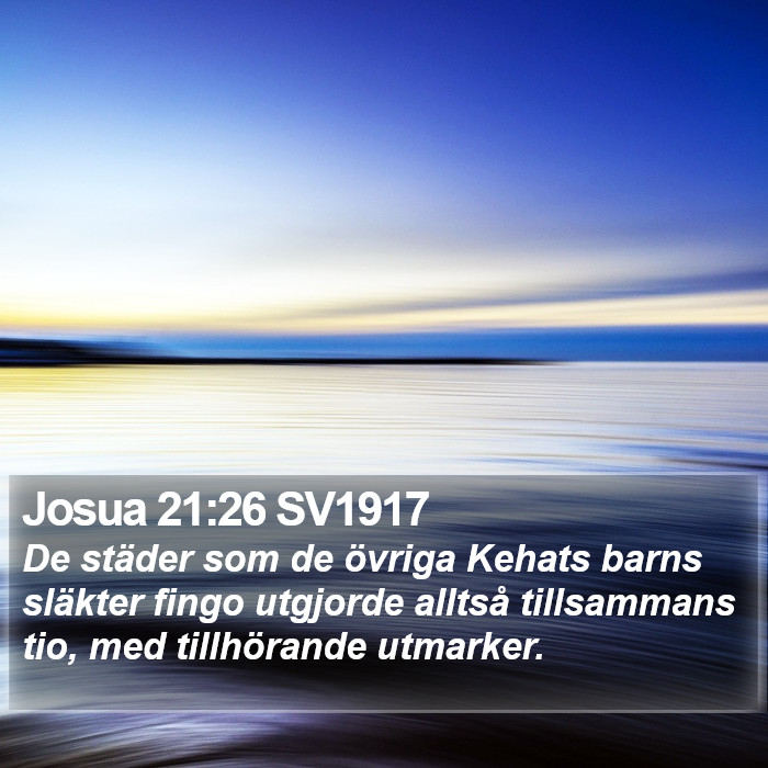 Josua 21:26 SV1917 Bible Study