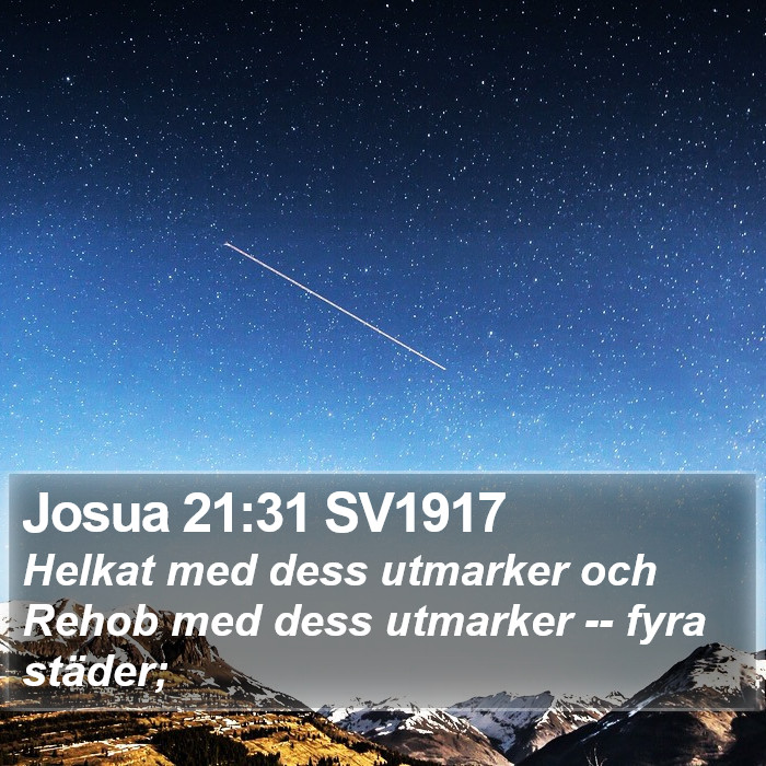 Josua 21:31 SV1917 Bible Study