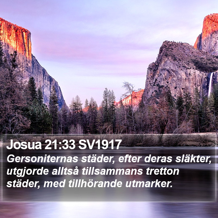 Josua 21:33 SV1917 Bible Study