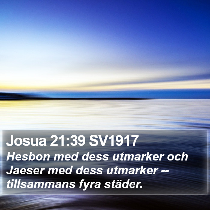 Josua 21:39 SV1917 Bible Study