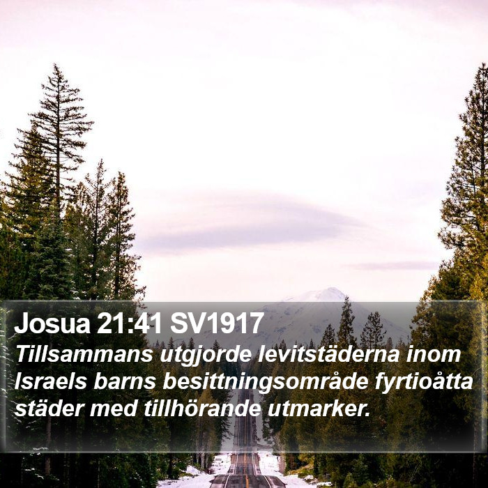 Josua 21:41 SV1917 Bible Study