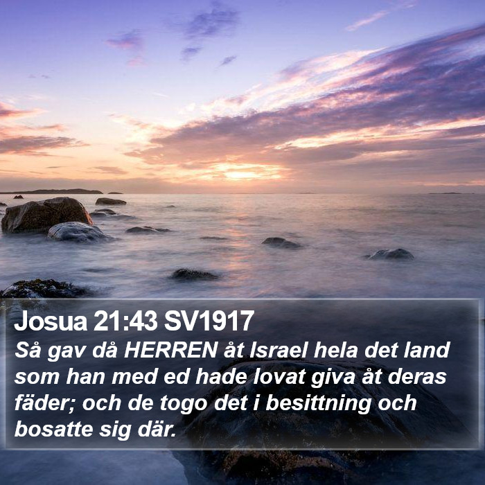 Josua 21:43 SV1917 Bible Study