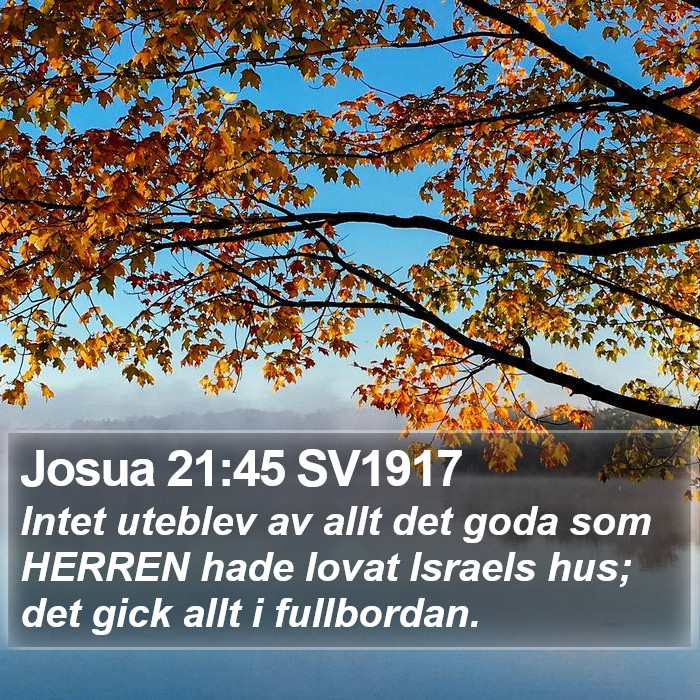 Josua 21:45 SV1917 Bible Study