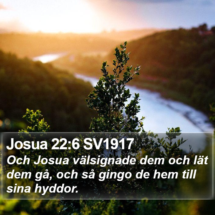 Josua 22:6 SV1917 Bible Study
