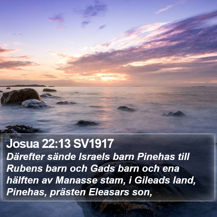 Josua 22:13 SV1917 Bible Study